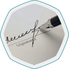 Signing a contract